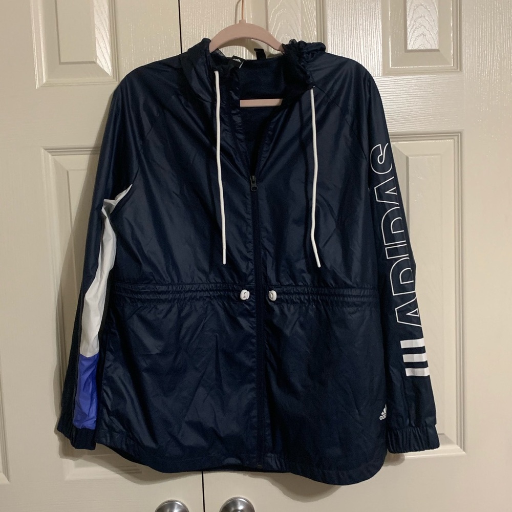 Adidas Zip Up Hooded Windbreaker